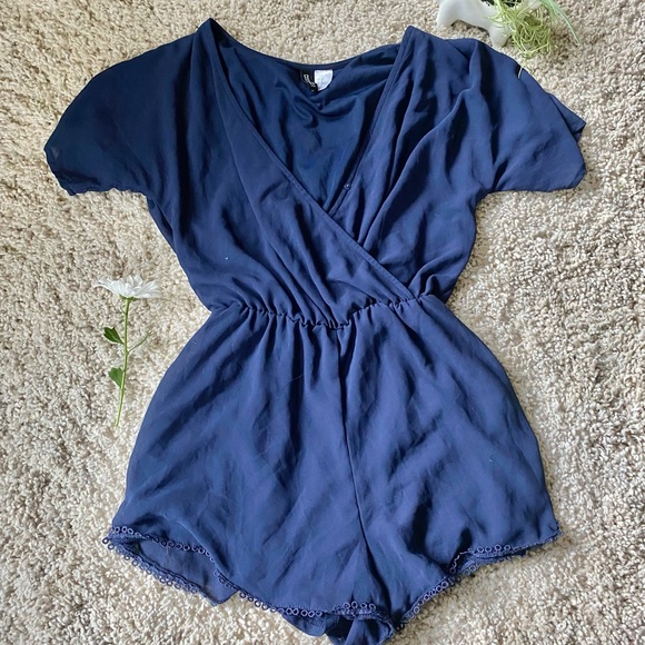 H&M Dresses & Skirts - H&M divided fringy bottom navy blue modest casual chic spring / summer r…